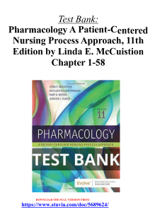 Test Bank Pharmacology A Patient-Centered Nursing Process Approach, 11th Edition by Linda