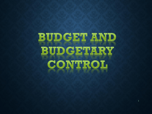 Budgeting and Budgetary Control Presentation