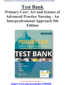 Test Bank Primary Care Art and Science of Advanced Practice Nursing - An Interprofessional Approach 5th Edition