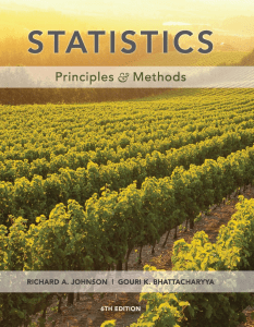 Statistics Principles and Methods Textbook