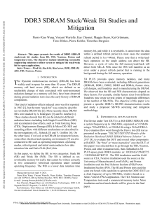 DDR3 SDRAM Stuck Weak Bit Studies and Mitigation