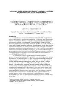 5. Agroecología. Un enfoque sustentable de la agricultura ecológica ( Stephen Gliessman et al.)