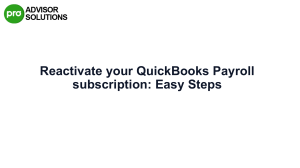 Easy To Learn How to Reactivate your QuickBooks Payroll subscription