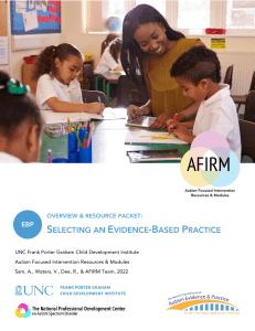 AFIRM Selecting an EBP Packet