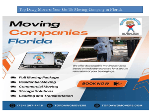 Top Dawg Movers: Your Go-To Moving Company in Florida