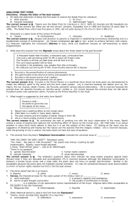 ANALYZING TEST ITEMS Directions Choose t (2)