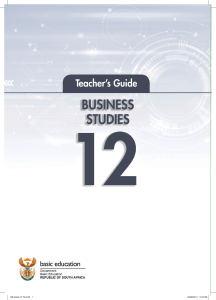 Business Studies Grade 12 Teacher's Guide