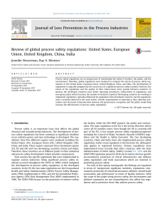 Global Process Safety Regulations Review: US, EU, UK, China, India