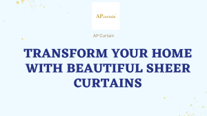 Transform Your Home With Beautiful Sheer Curtains 