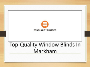 Top-Quality Window Blinds In Markham