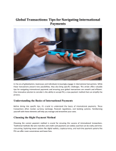 Navigating International Payments Tips for Global Transactions