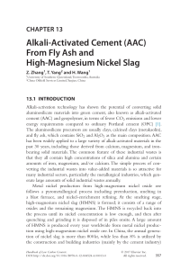 Alkali-Activated Cement (AAC) From Fly Ash and High-Magnesium Nickel Slag