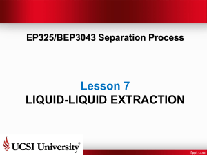 Liquid-Liquid Extraction: Separation Process