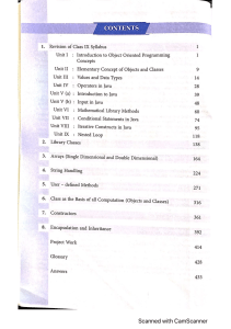 Java Programming Textbook: Object-Oriented Concepts