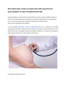 Best Maternity Center in Kalewadi with experienced gynecologists at Apex Hospital Kalewadi
