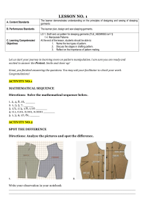 Pattern Manipulation: Sleeping Garments Lesson Plan