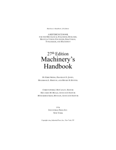 1. Machinery's Handbook, 27th Edition