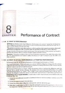 ICA performance and discharge of contract 