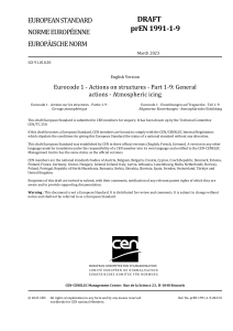 prEN 1991-1-9: Atmospheric Icing Standard