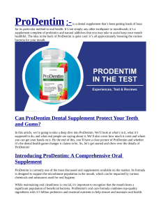 ProDentim - (HIGH ALERT!!) Work? or Legit Supplement?