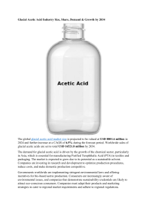 Glacial Acetic Acid Industry Size, Share, Demand & Growth by 2034