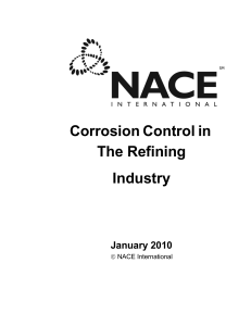 NACE Corrosion Control in the Refining Industry January 2010