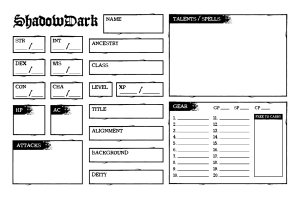 ShadowDark Character Sheet Fillable