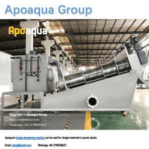 Apoaqua Sludge Dewatering Screw Press for Power Plant Wastewater