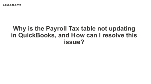 Simple Learn To Fix QuickBooks Payroll Tax Table Not Updating