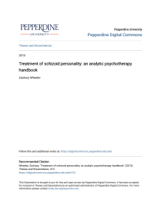 Treatment of schizoid personality  an analytic psychotherapy hand