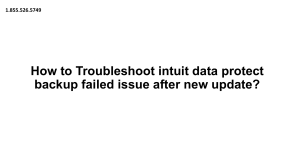 Troubleshooting guide to Fix Intuit Data Protect Backup Failed Error