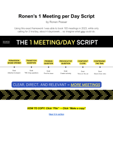 {MAKE A COPY} 1 Meeting Per Day Script  I booked 183 meetings using this script