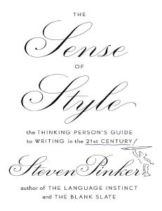 Sense of style - the thinking person's guide to writing in the 21st century ( PDFDrive )
