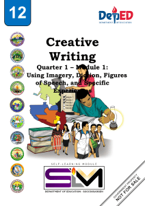 Creative Writing Module: Imagery, Diction, Figures of Speech