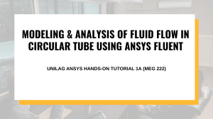 MEG 222 ANSYS CFD Assignment 1A