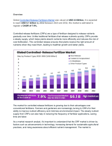 Controlled-Release Fertilizers Market Transforming Nutrient Delivery Systems