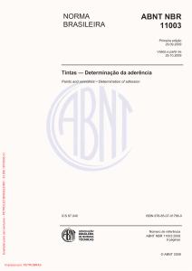 ABNT NBR 11003: Determinação da Aderência de Tintas