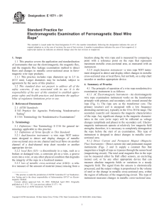 Electromagnetic Examination of Steel Wire Rope Standard