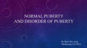 Normal Puberty and Disorders Presentation