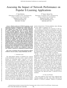 Assessing the Impact of Network Performance on Popular E-Learning Applications