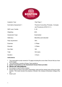 HFAC131-1-Past Paper 1