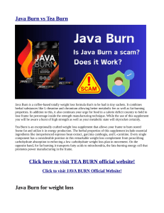 java burn reviews