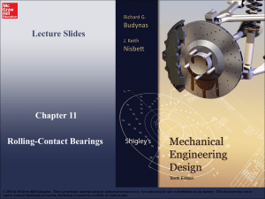 Rolling-Contact Bearings Lecture Slides