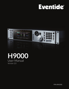 Eventide H9000 User Manual v2.0