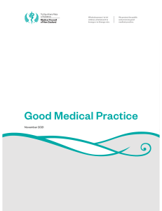 Good Medical Practice Guidelines for Doctors in New Zealand