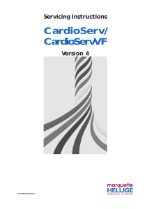 Marquette Cardioserv V4 - Service Manual