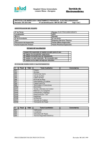 Protocolo de Mantenimiento Electrocardiógrafo