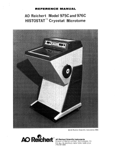 AO Reichert Microtom 975C 976C - Reference manual