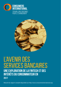 L'avenir des services bancaires : FinTech et consommateurs en 2017