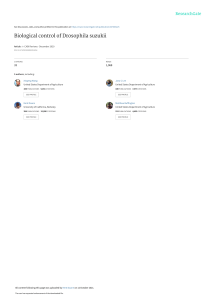 Biological control of Drosophila suzukii